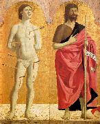 Piero della Francesca Sts Sebastian and John the Baptist oil painting artist